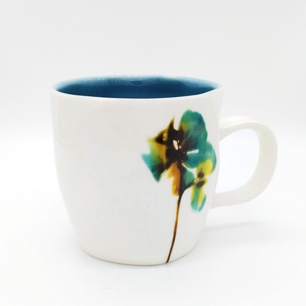 Starbucks 2009 New Bone China Floral Coffee Tea Mug